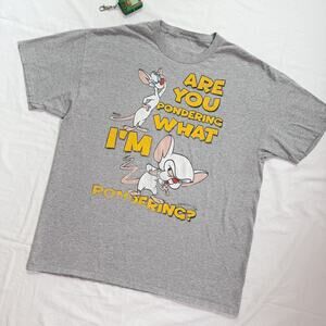 Pinky and the Brain Animaniacs Cartoon T-Shirt - XL